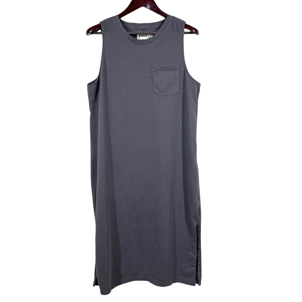 Pact Sleeveless Maxi Dress in Charcoal Gray